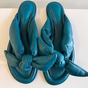 ALEXANDRE BIRMAN Soft Leather Knotted Clarita Sandals Shoes 39.5